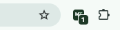 The Missing Toolkit Templates icon on the Chrome toolbar showing a badge on a supported QuickBooks Online record